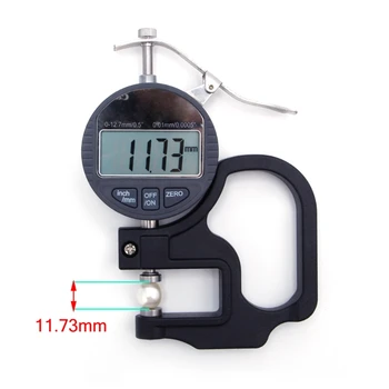 

OOTDTY Electronic Thickness Micrometer Digital Thickness Meter Gauge 0.01mm Depth Tester