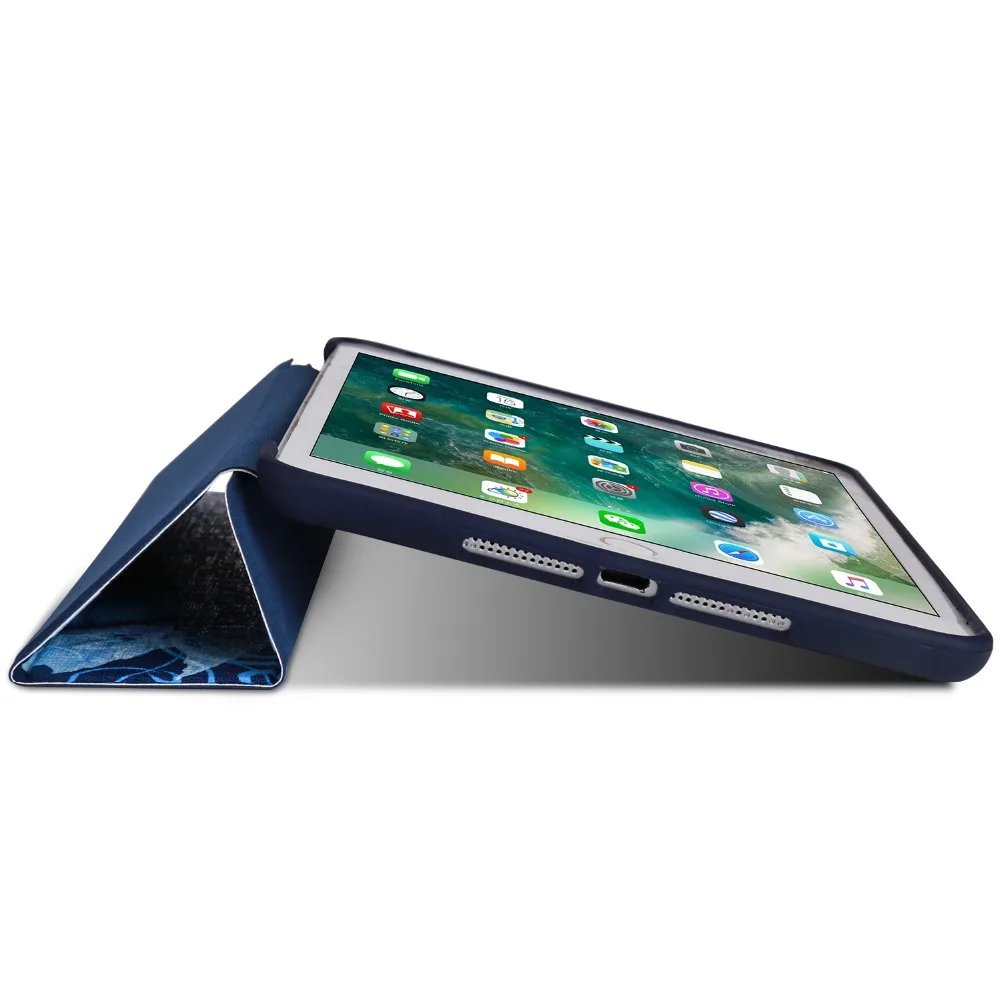 Мягкий чехол QUWIND с синей бабочкой для iPad Mini 1234 234 2017 2018 Air 1 2 Pro 9 7 10 5|Чехлы планшетов