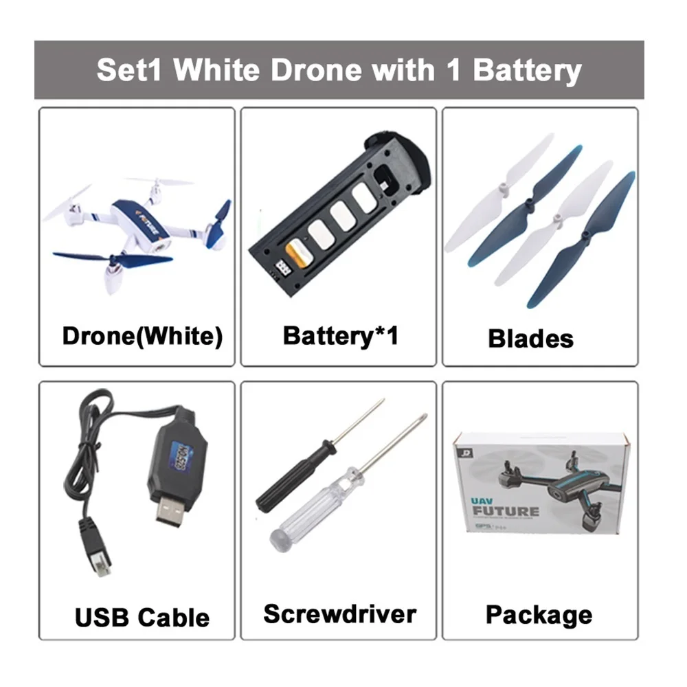 Upgrade Drone RC Quadcopter with Camera 720P HD Altitude Hold Headless Mode Pocket Drones GPS Positioning VS 8807 8807W Drone