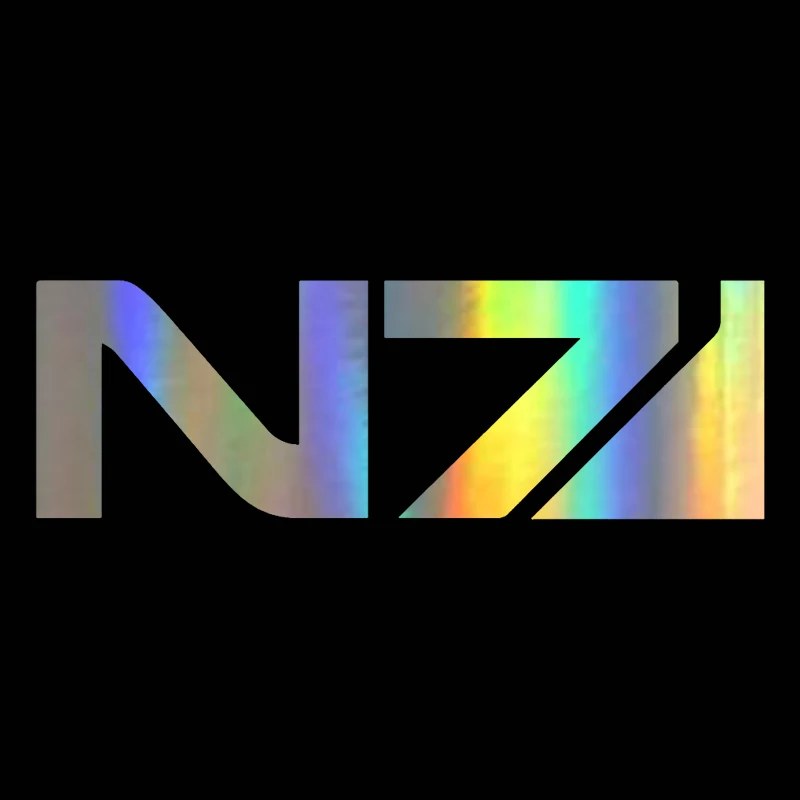Mass Effect N7 Adhesive Originality Car Sticker Vinyl Decal Blackwhitelaser 15X4 (4)