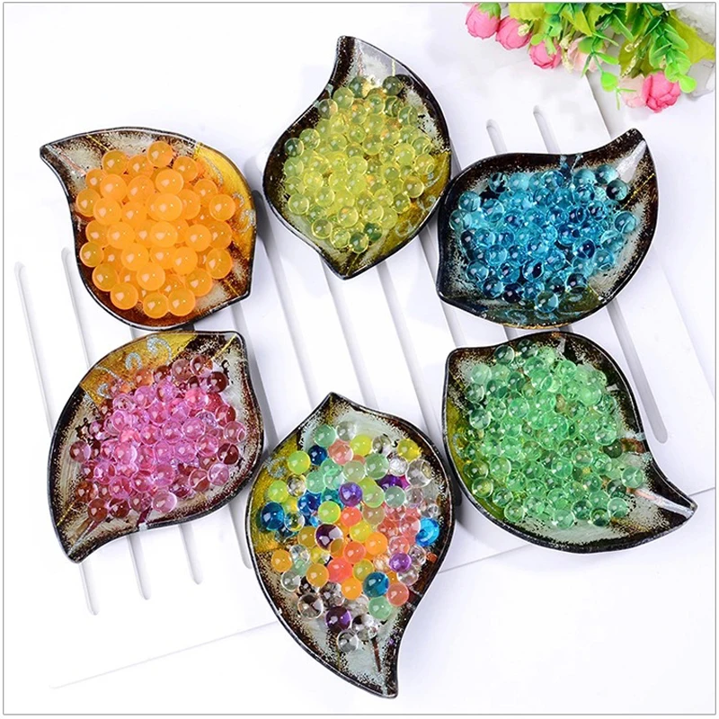 

3600Pcs/Lot 12 Colors Crystal Soil Pearl Shaped Hydrogel Gel Polymer Water Beads Mud Grow Magic Jelly Balls Home Decor