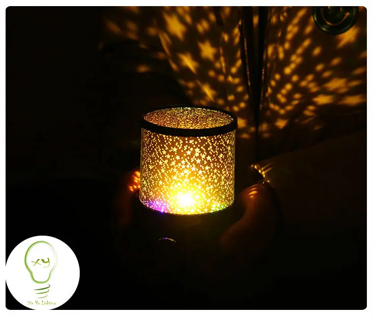 Room Novelty Night Light Projector Lamp Starry Star Moon Sky colorful