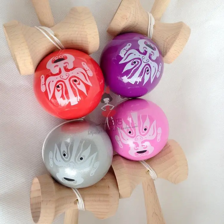 20pcs Pearlescent pu paint tips ball kendama Professional game   Dragon face two side