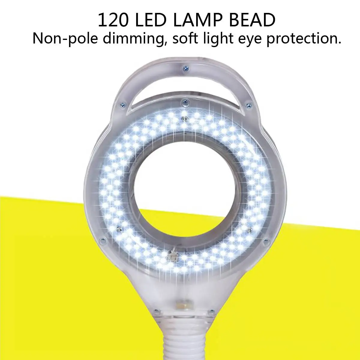  8X Diopter 120 LED Magnifying Floor Stand Lamp Adjustable Magnifier Glass Cold Ligth Facial Light F