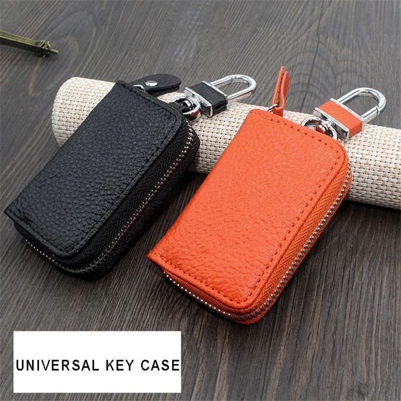 

2019 new woman men Fashion Car big Key Bag genuine leather Universal Custom Wallet Holder Organizer case housekeeper keychain