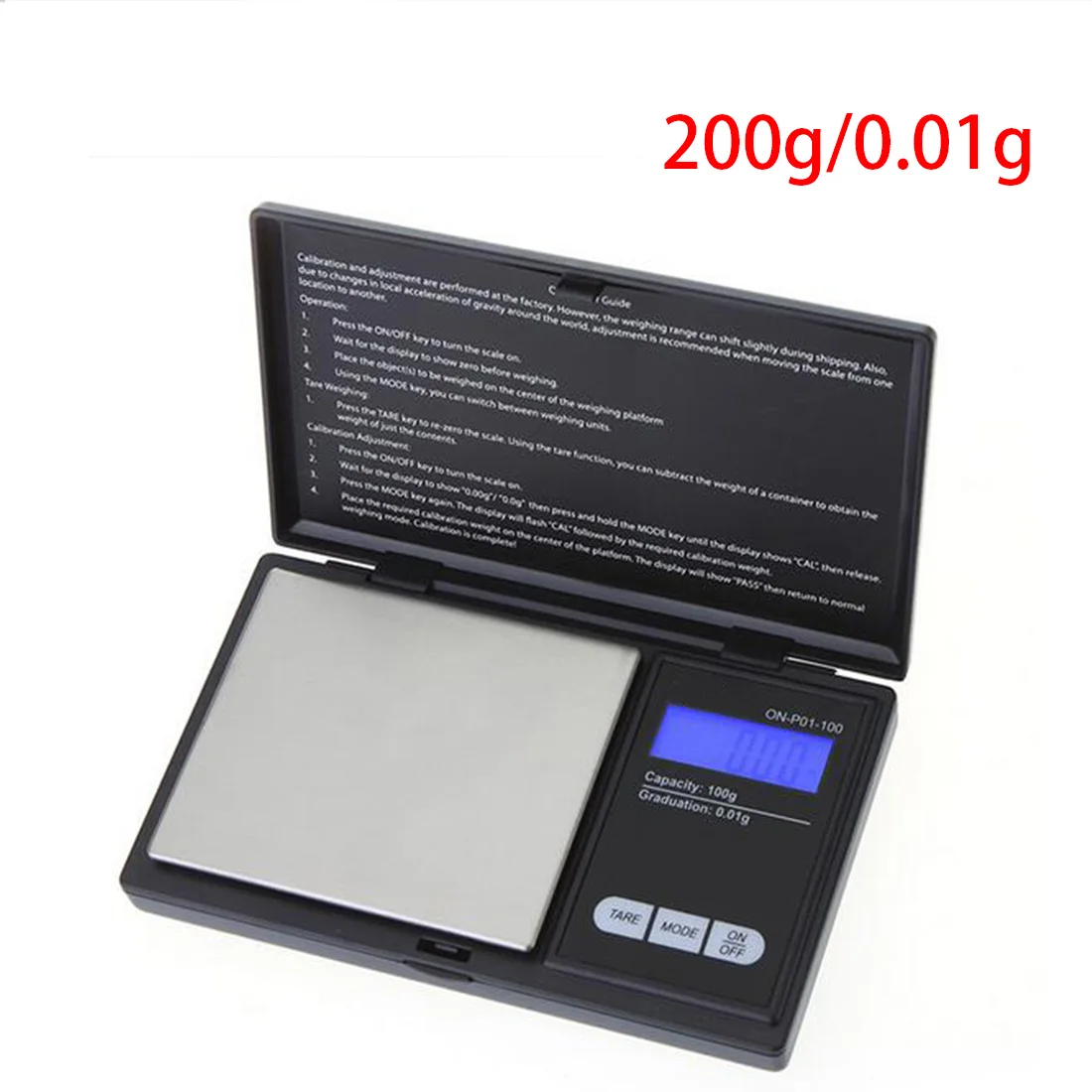 

100g/200g x 0.01g LCD Digital Precision Pocket Scale Jewelry Gold Gram Balance Weight Scale Weight Electronic Scales