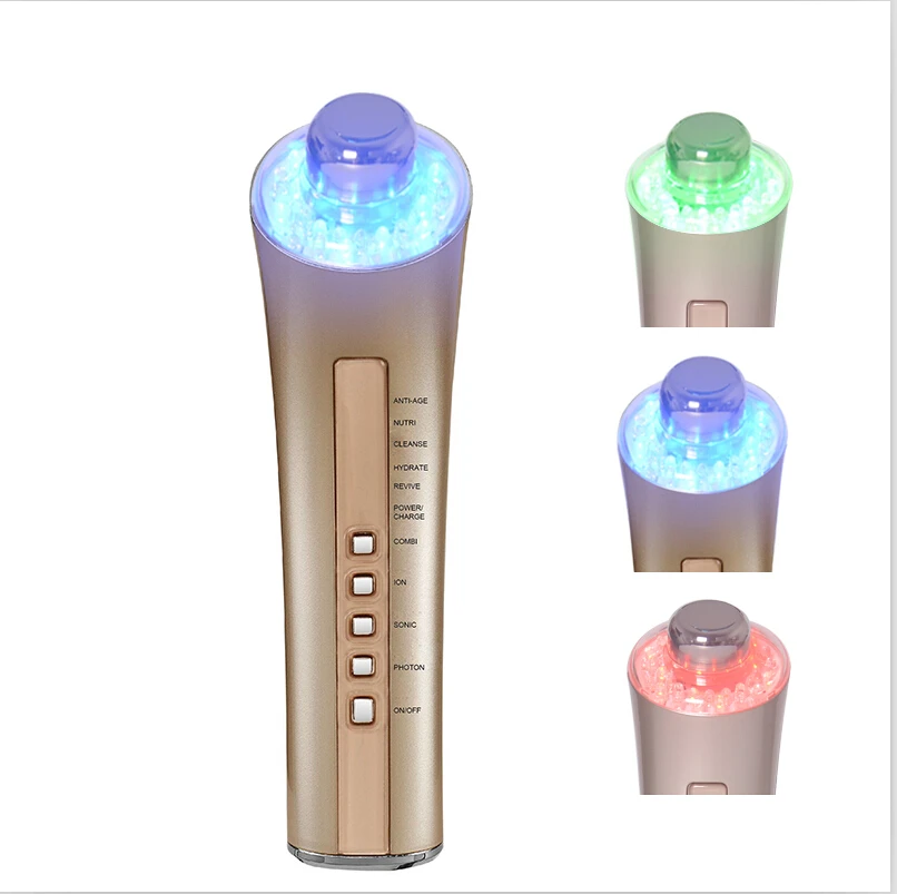 Ultrasonic massage Facial Ultrasonic Cleaner Photon Therapy Beauty Instrument beauty machine face care Activate cell Anti-aging negative ion instrument ultrasonic facial wrinkle removal massager beauty care tool facial massage wash face machine