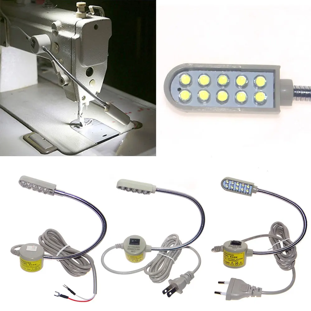 

LED Sewing Gooseneck Lamp Magnetic Mounting Table Beige White Tools Flexible