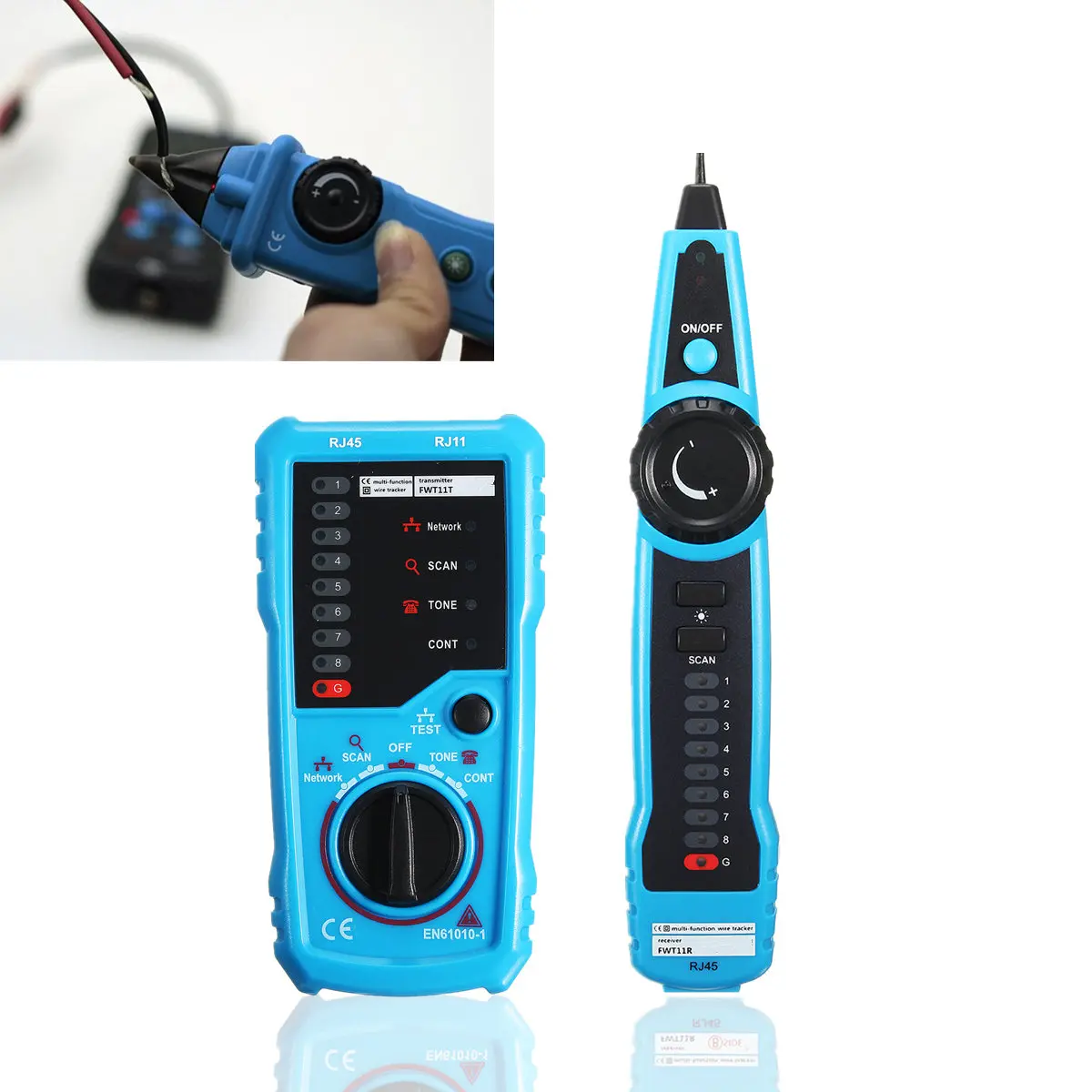 

Good Quality IP40 RJ45 Network Trace LAN Ethernet Phone Telephone Cable Tester Wire Tracker RJ45 RJ11 Finder