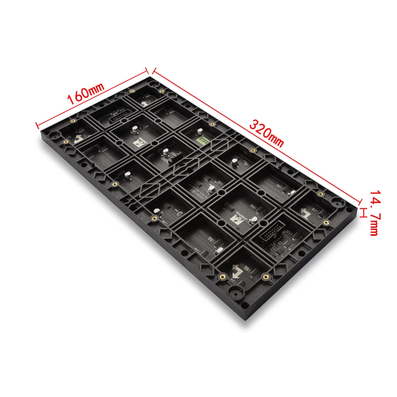 Крытый P2.5 полноцветный RGB светодиодный матричный модуль 320*160 мм 128*64 пикселей