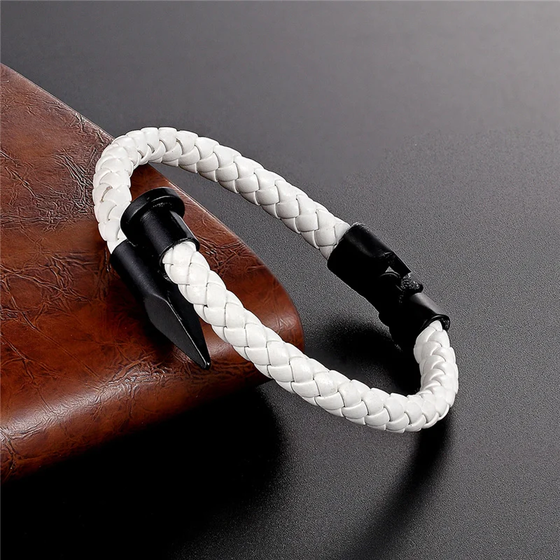 

Nail Pattern Simple Buckle Leather Bracelet Fixed Combination Special Design Accessories Bangle Valentine's Day present Pulseira