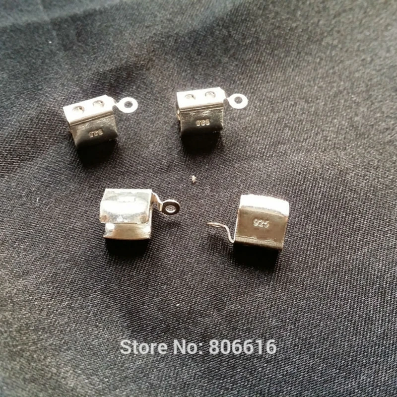 

" Fake One Penalty Ten " (For 4-5MM Width Rope) 10Pcs S925 Sterling Silver Connectors Jewelry Findings
