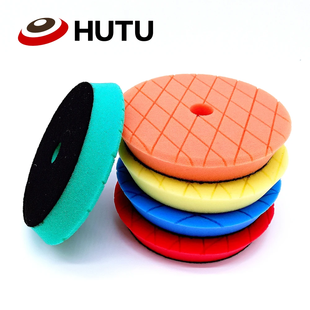 

6 Inch Diamond Pattern Polishing Pad Car Polishing and Hook and Loop Buffing Pad Waxing Sponge Kit