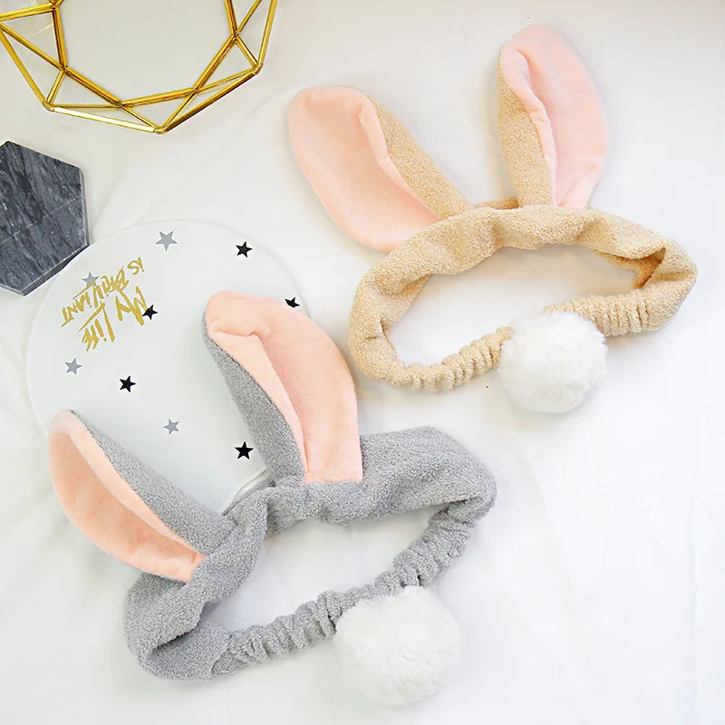 

Soft Rabbit Coral Fleece Hair Band Lovely Facial Mask Hair Band Cute Mutil Color Christmas Gift Girl Women Hair Bands