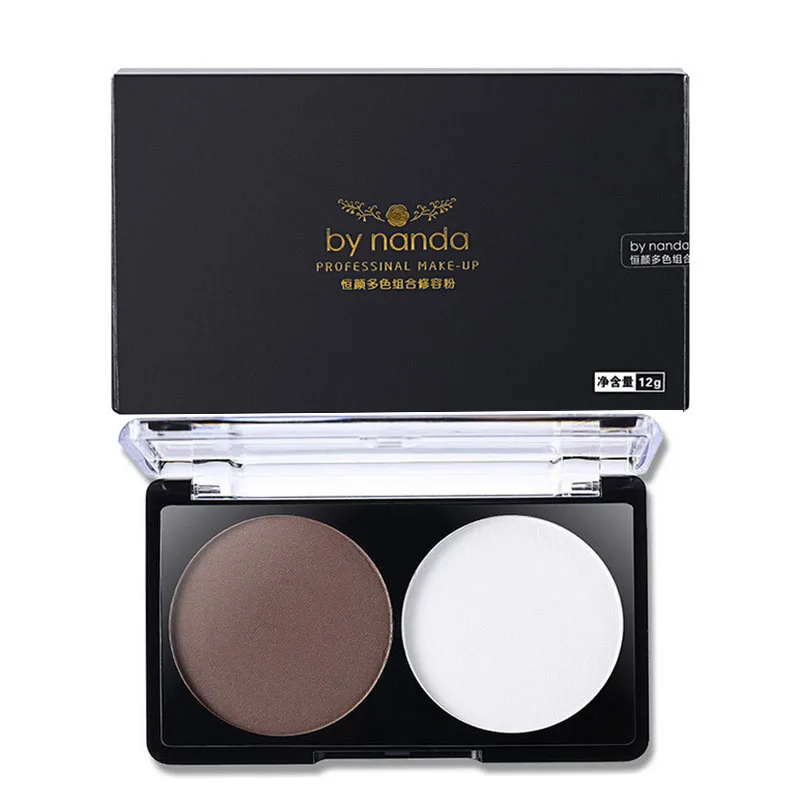 От Nanda Brand Makeup 2 цвета бронзер хайлайтер пудра палитра для стрижки косметика лица