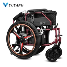 Strong capacity foldable electric wheelchair with distance range 20km
