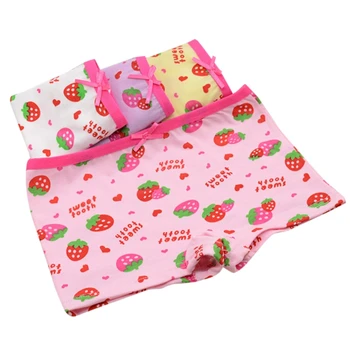

Child Candy Cotton Underwear Cartoon Strawberry Baby Girls Boxer Briefs Panties