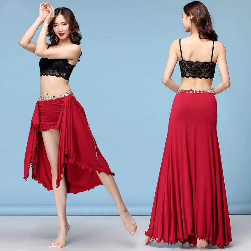 Новый женский костюм для танца живота выступлений клубный сценический из 2