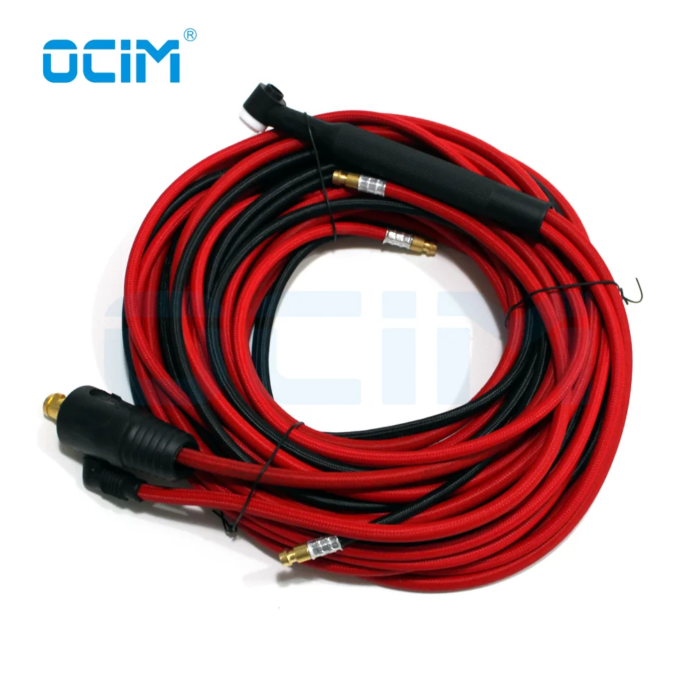 WP20F WP20 12FT 4M Red super soft Hose Braided Cable 35-50 Connector welding cable connector