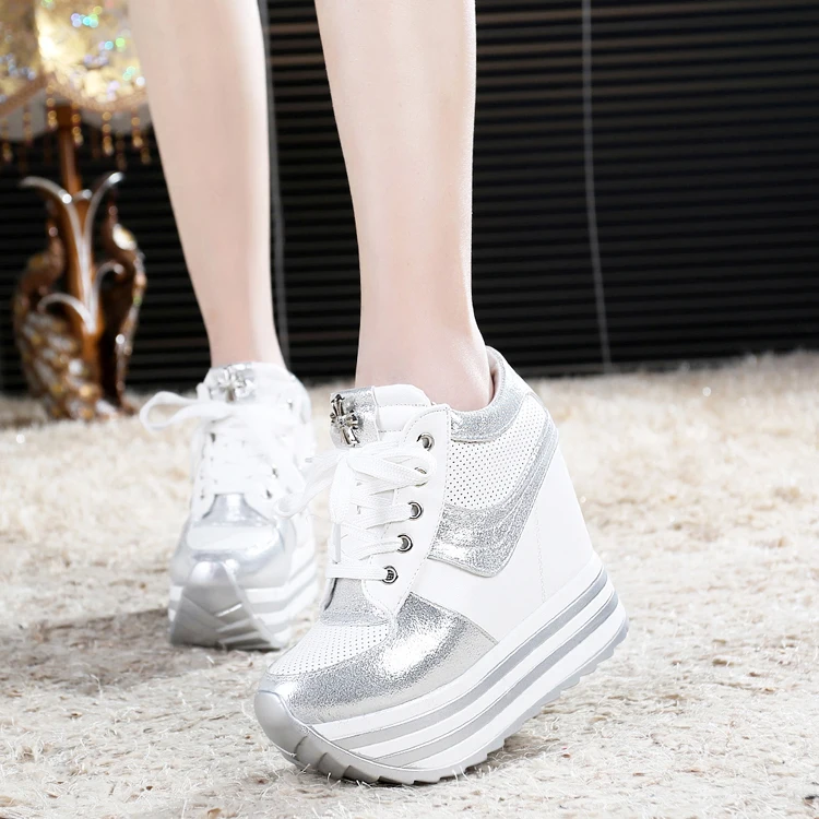 2015 spring 12 ultra high heels casual sports breathable women's shoes platform shoesin Women's