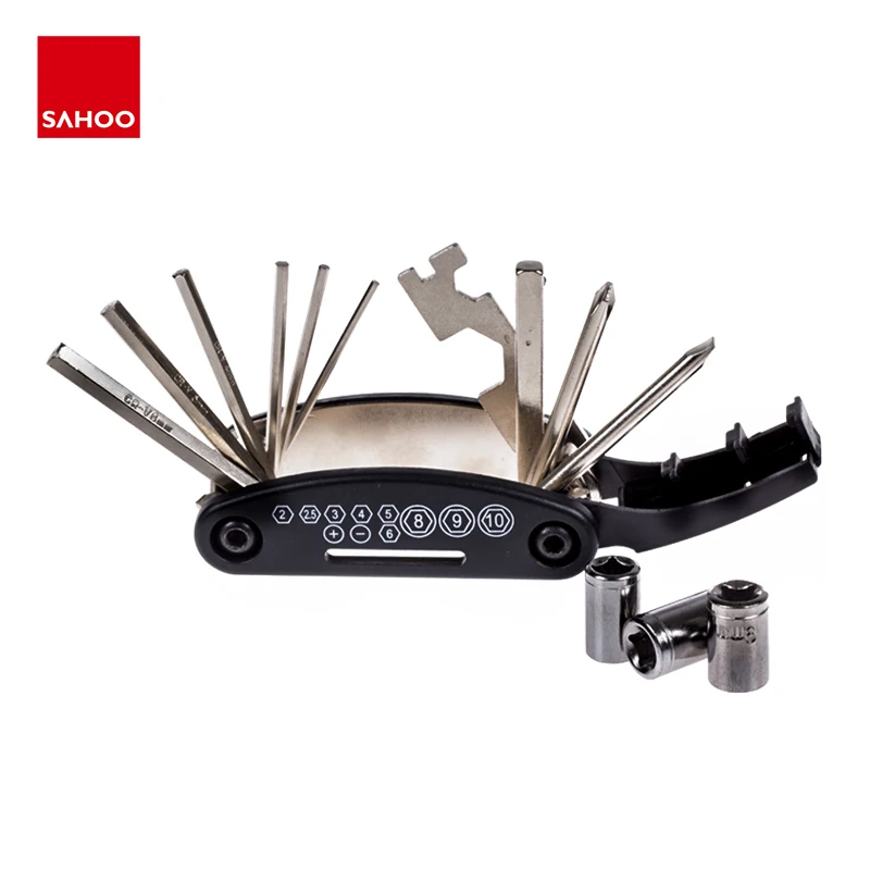 

Sahoo 22047 16 in 1 Multi-Function Bike Bicycle Cycling Mechanic Repair Tool Kit Hex Key Wrench Slotted Phillips Screwdriver