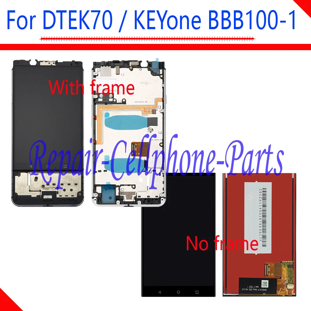 

Full LCD display + Touch Screen Digitizer Assembly + Frame Cover For BlackBerry DTEK70 / KEYone BBB100-1 BBB100-2 BBB100-5