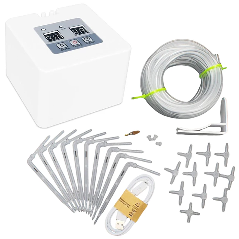 

Diy Mini Automatic Drip Irrigation Kit Self Watering System With 30-Day Timer And Usb Charging