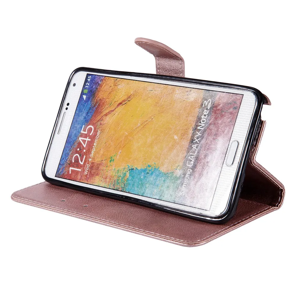 Чехол кошелек для Samsung Galaxy NOTE 3 N900 SM N9005 кожаный чехол книжка телефона N900X N900A N9009V