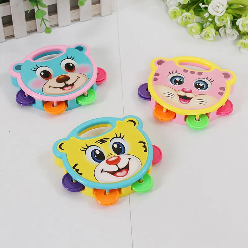 Музыкальные тигра погремушки шейкер кольцо chocalhos монтессори детские toys 0 12