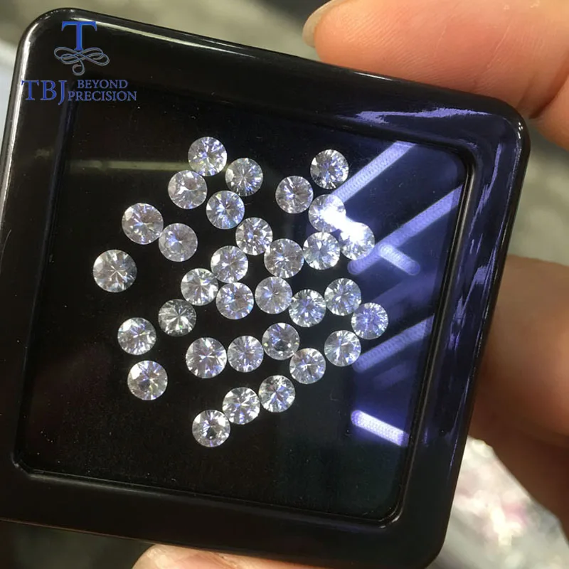 Tbj ,Natural White sapphire round 4.0mm 0.4ct diamond cut，for diy jewelry