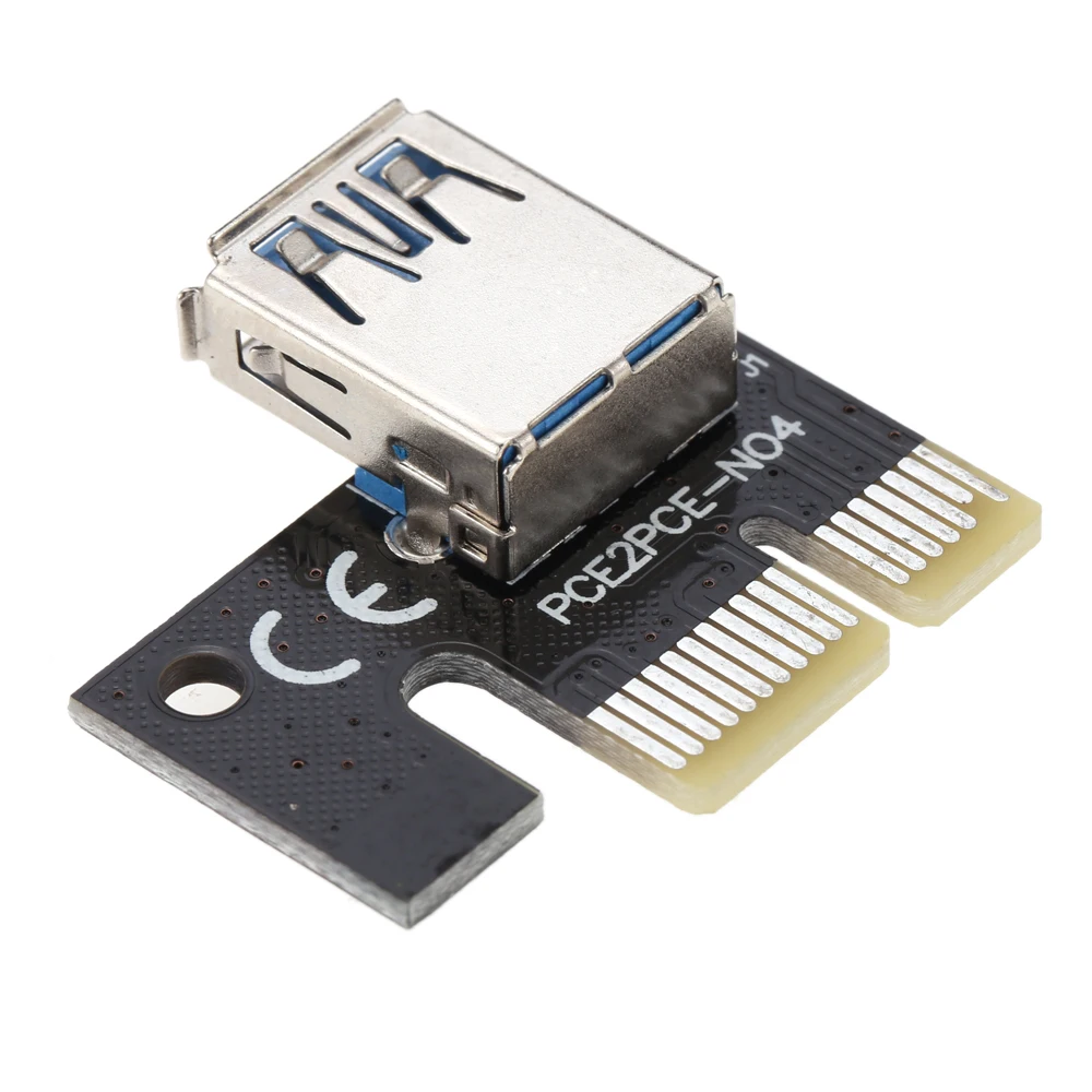 5 шт. USB 3,0 PCI-E PCI Express 1x to 16x удлинитель Riser Board Card Adapter с кабелем питания SATA и usb-кабелем