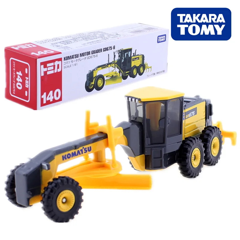 Tomica длинный тип Komatsu автогрейдер GD675-6 Такара Tomy металлический литой игрушечный автомобиль Модель автомобиля игрушки для детей