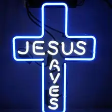 Индивидуальный заказ Спаситель Иисус Стекло неонового света вывеска пивной бар