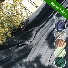 Мягкая однотонная плиссированная шифоновая ткань с жемчужинами, 150 см X 50 см, полиэстер, весенне-летние юбки, одежда для платья, не скатывается