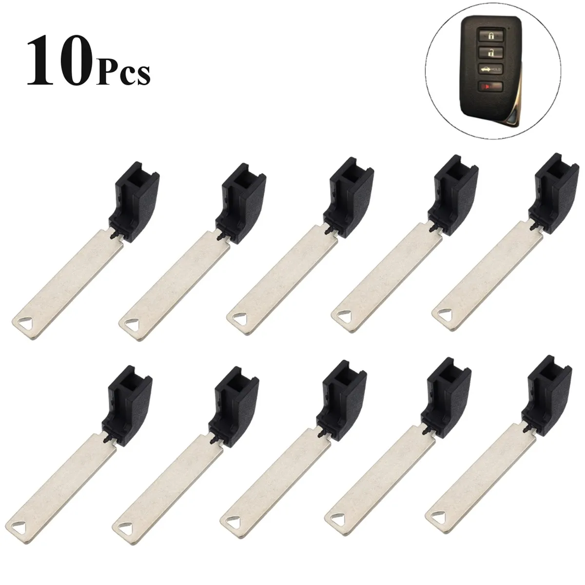 

#69515-30380 10pcs Uncut Emergency Replacement Remote Key Fob Blades Insert For Lexus ES350H GS350 GS450h IS250 IS350 RC35