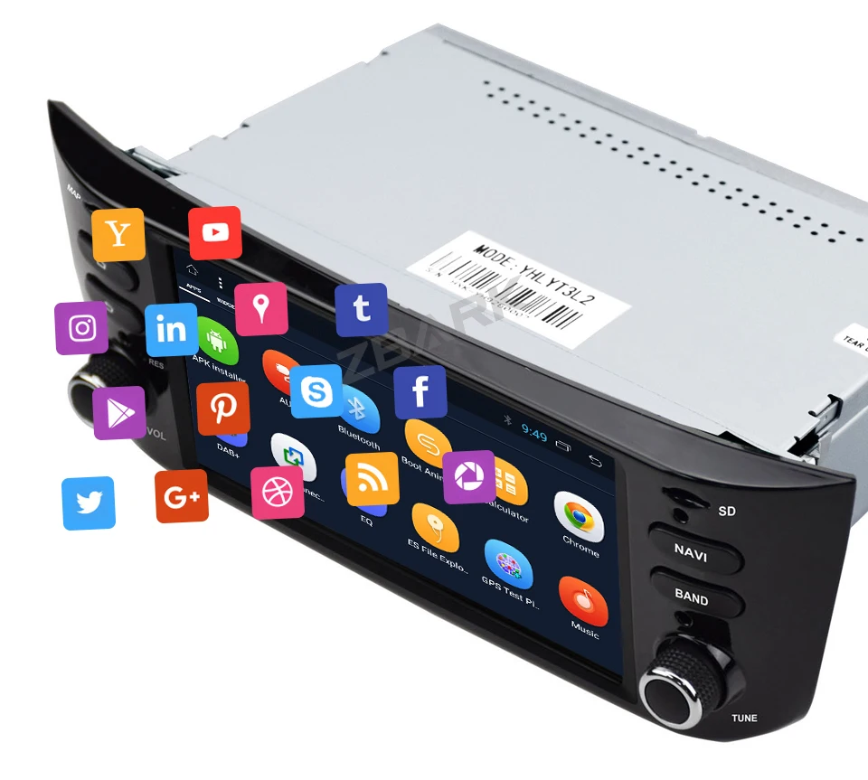 Excellent Android 8.1 Car Radio Player 2G RAM GPS WiFi Bluetooth Canbus for FIAT Punto 199 310 / Linea 323 2012 2013 2014 2015 2016 3