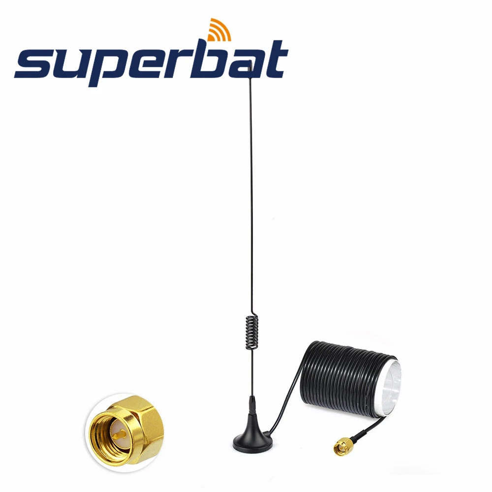 Superbat Digital TV Antenna 5dBi Aerial DAB/DAB+/FM/AM Car Radios Aerial Magnetic Mount DAB Aerial SMA Connector for Auto DAB best antenna for rak miner v2