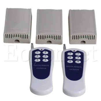 

2CH Garage Door Light 6 Buttons Remote Control Switch 12V 433Mhz