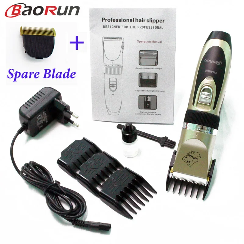 Goede Baorun Professionele Hond Haar Trimmer Dier Grooming Clippers Kat Cutter Machine Scheerapparaat Elektrische Scissor Clipper 110 240 v AC