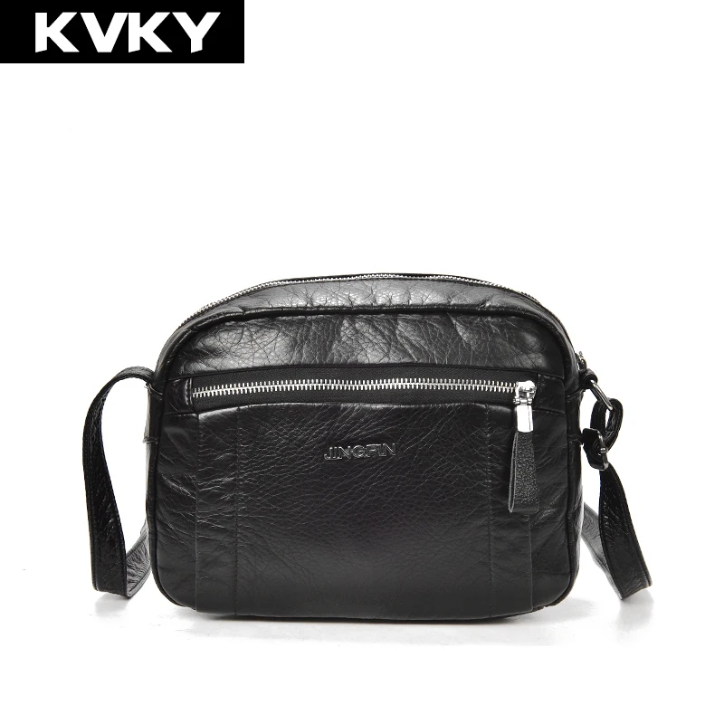 KVKY Брендовая женская мягкая кожаная сумка на плечо высокое качество женские