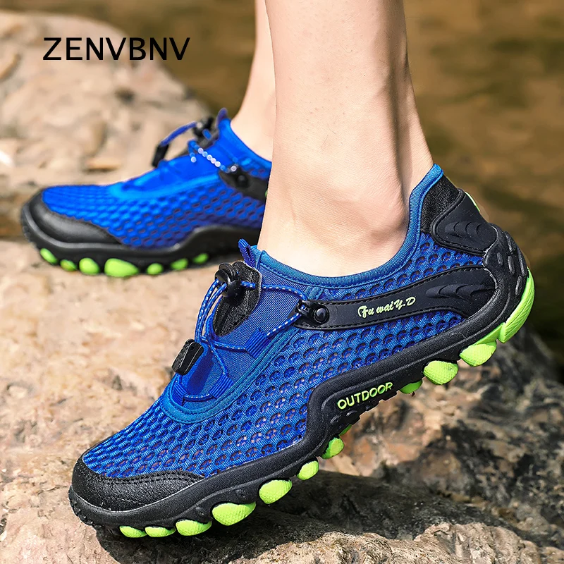 

Zenvbnv 2017 Men Outdoor Sneakers Breathable Hiking Shoes Men Professional Hiking Sandals Man Trekking Trail Water Aqua Shoes