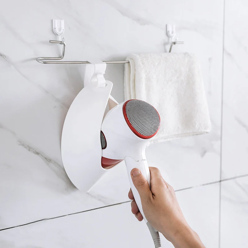 

1pc Hair Dryer Holder Stand Rack Shower Room Bathroom Hairdryer Organizer Holder Shelf Storage Hair Blow Dryer Washroom