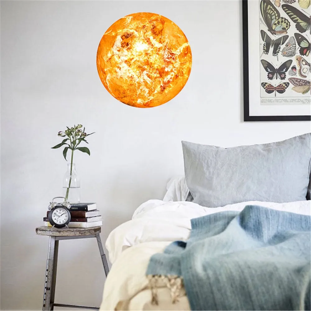 

3D Planet wall sticker Fluorescent Wall Sticker Removable Glow In The Dark Sticker room decoration wall stickers for kids rooms