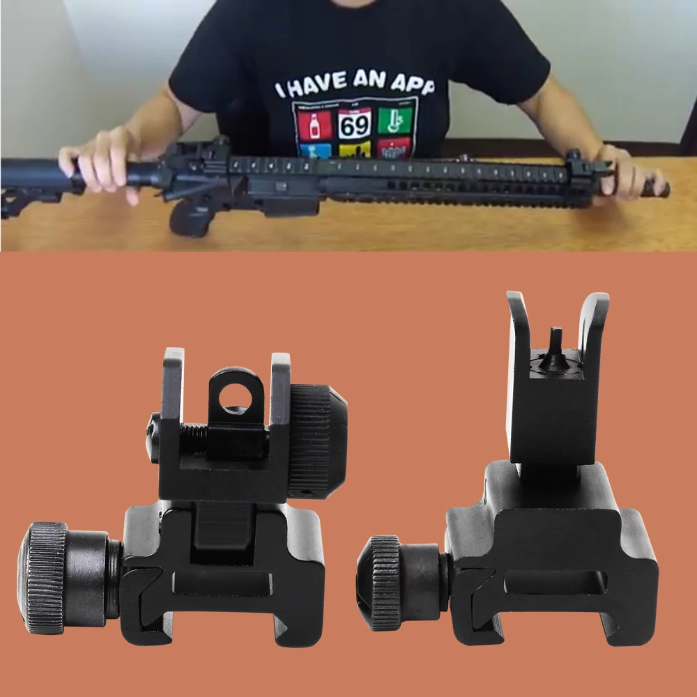 

Hunting Accessories ar 15 flip up front rear sight
