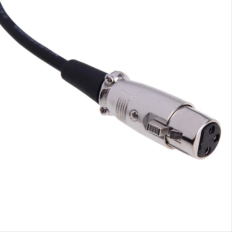 3 Pin XLR Female Plug to 1/8inch 3.5mm Jack Stereo Audio Adapter Microphone Extension Cable Cord