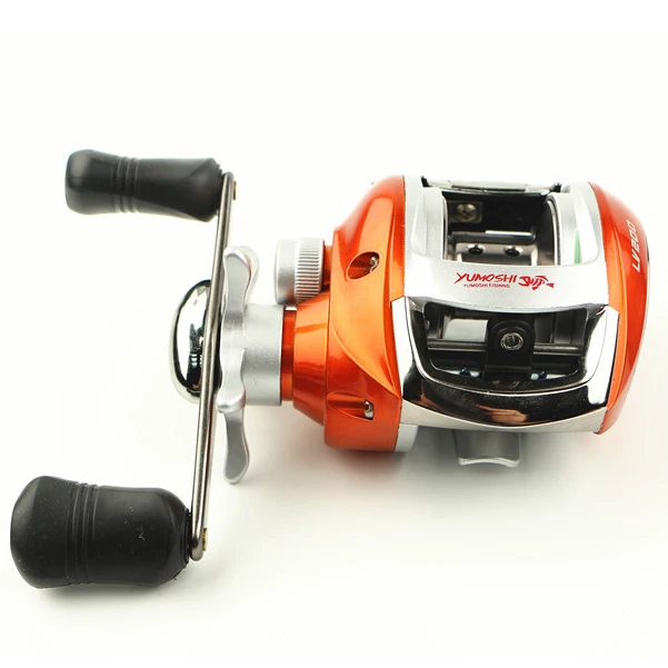 

FREE SHIP LV Baits casting low profile water drop wheel lightweight Flat EVA Knob gapless instant anti-reverse orange and blue