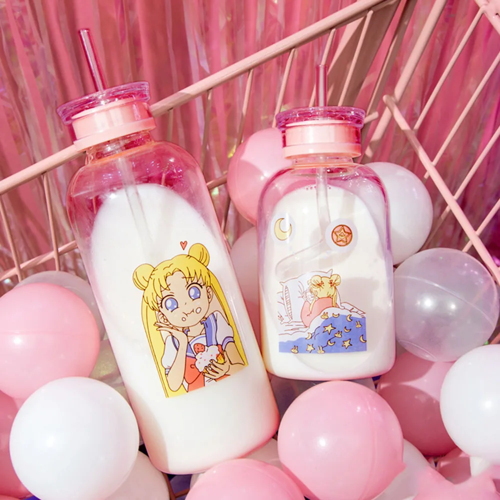 Kawaii Sanrio Water Cup with Straw - Kuru Store