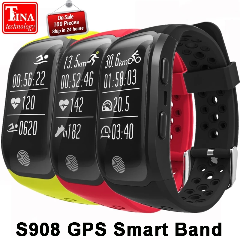 

S908 GPS Smart Band IP68 Waterproof Sports Wristband Multiple sports Heart Rate Monitor Call Reminder G03 Smart band