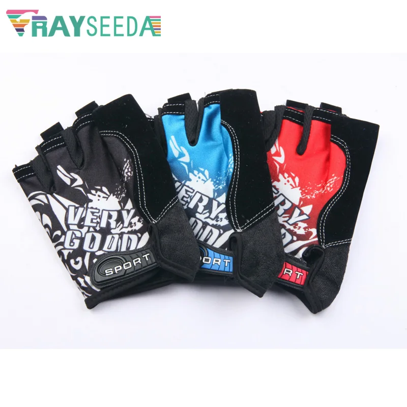 Rayseeda Half Finger Weight Lifting Gym Fitness Sports Gloves Adjustable Cool Summer Running Riding Cycling Gloves For Men Women
