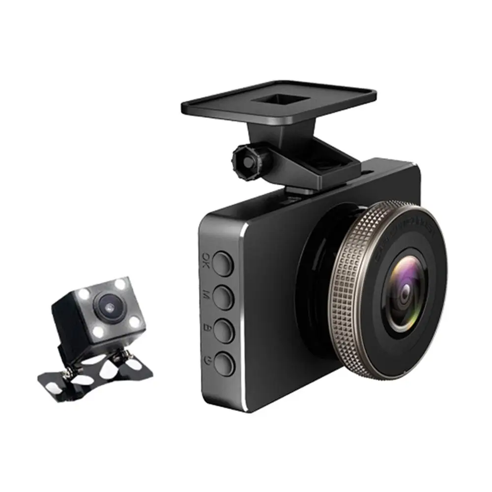 

New 3-Inch Screen HD Night Vision 1080P Front and Rear Double Driving Recorder Dropship 7.24